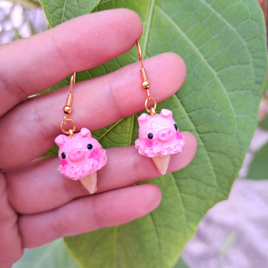 aretes helado pig hipoalergenicos