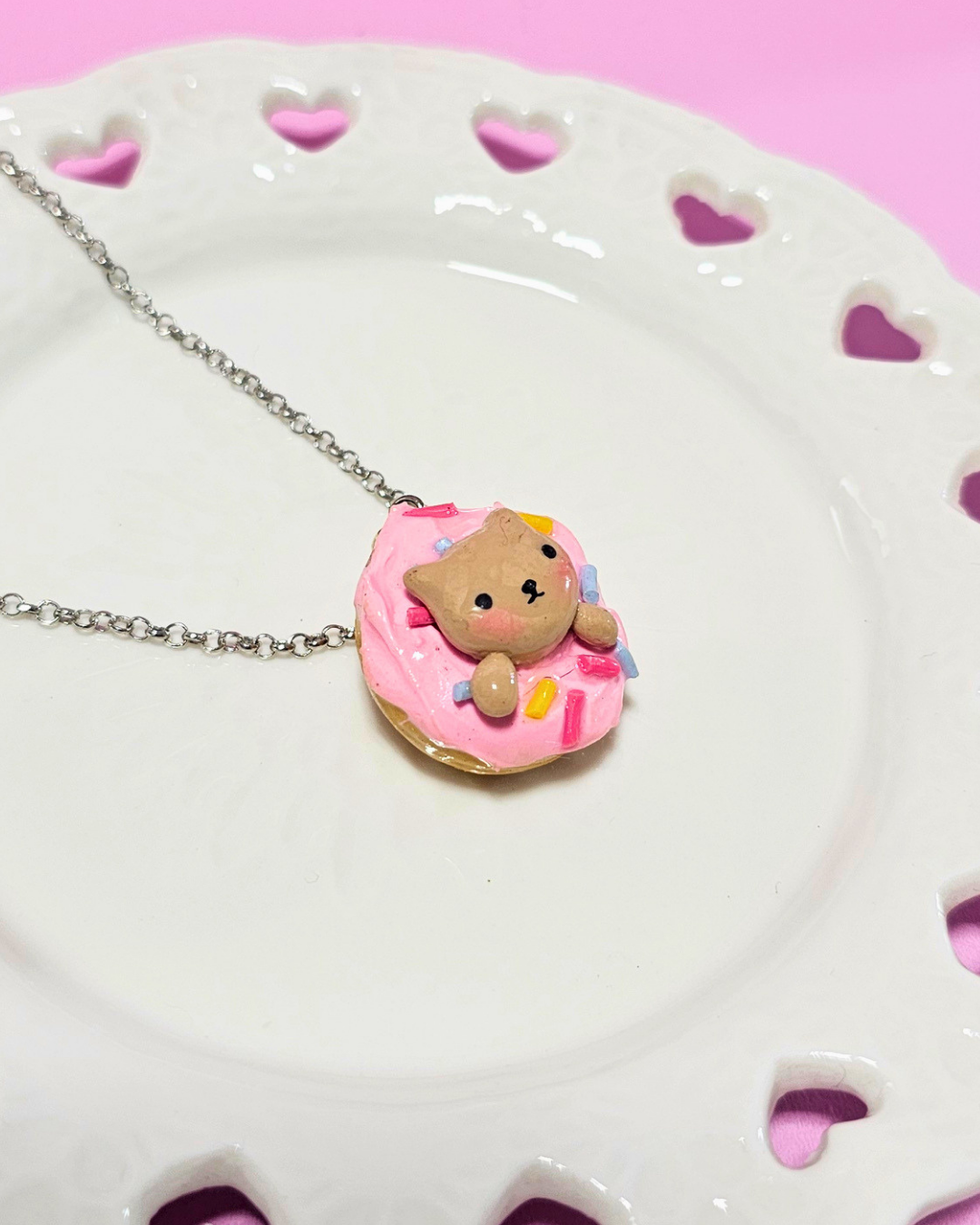 Donut Neko Necklace