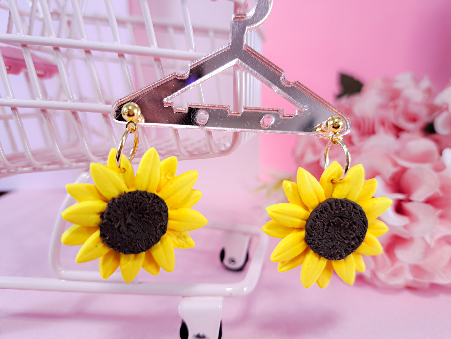 aretes de girasol
