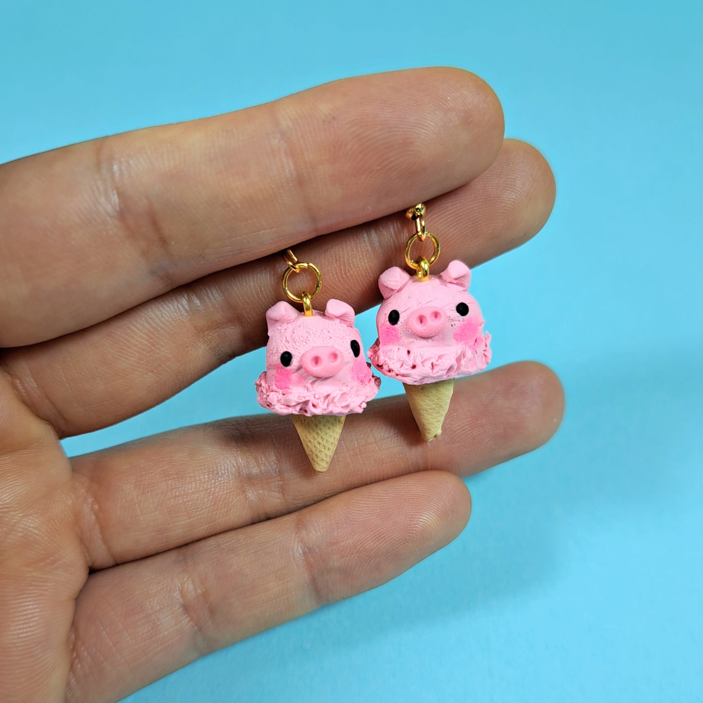 aretes helado pig hipoalergenicos
